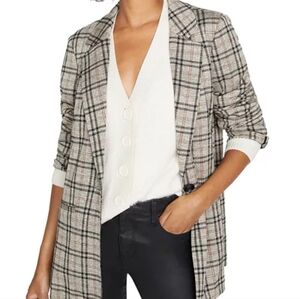 Sanctuary Gray and Black Blazer with Notched Lapels